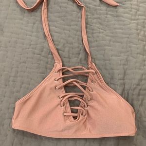 Copper Halter Bikini Top